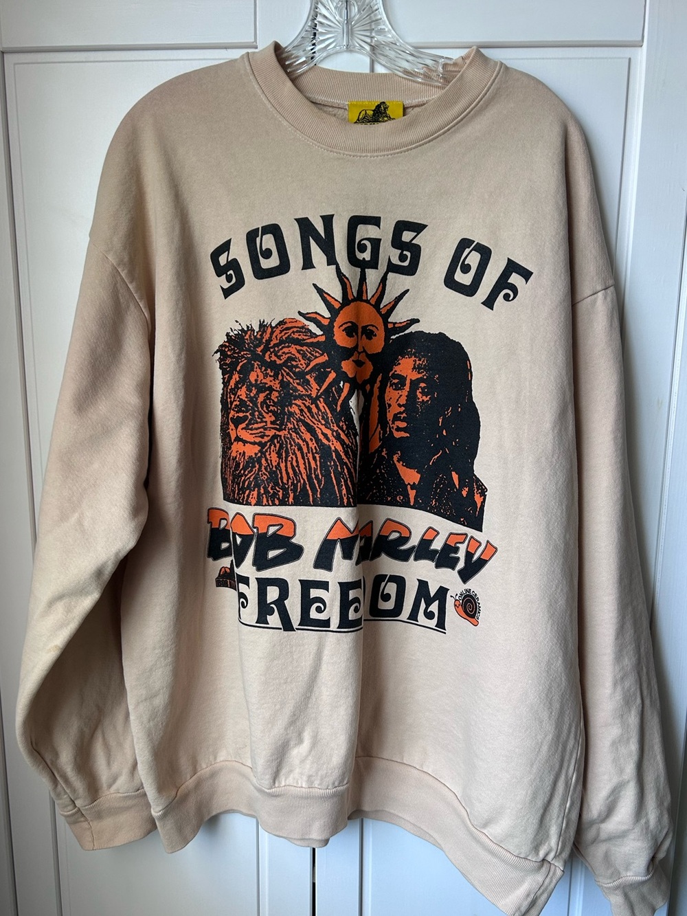Bob Marley 'Songs of Freedom' Beige Graphic Sweatshirt